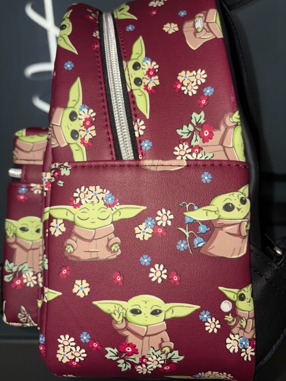 Loungefly Star Wars Grogu & Flowers Mini Backpack - Picture 10 of 13